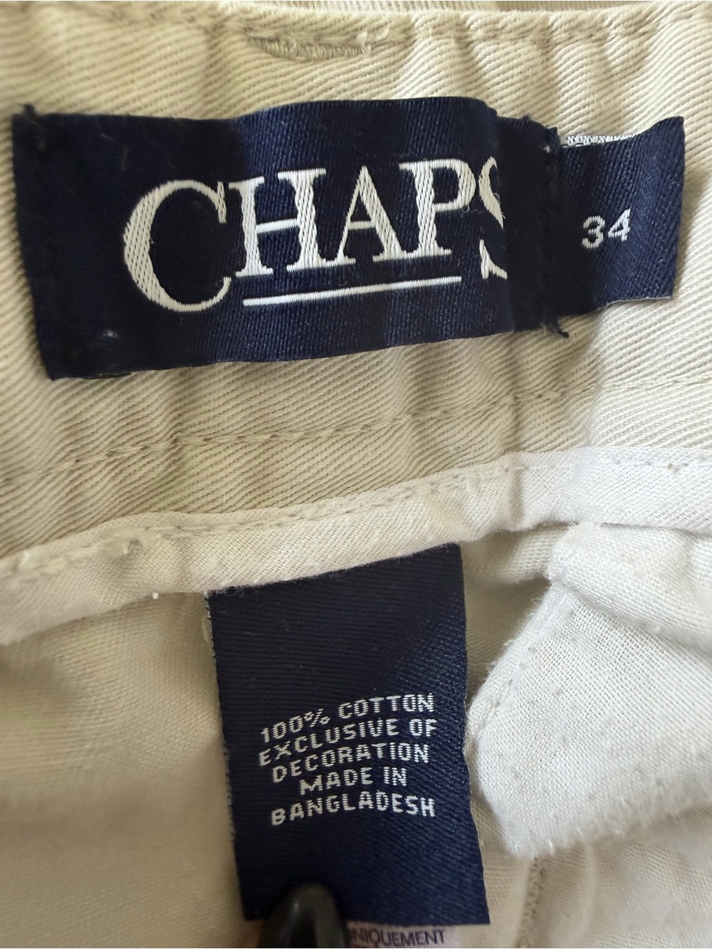 Chaps Khaki Embroidered Palm Tree Shorts Size 34 - Picture 4 of 8